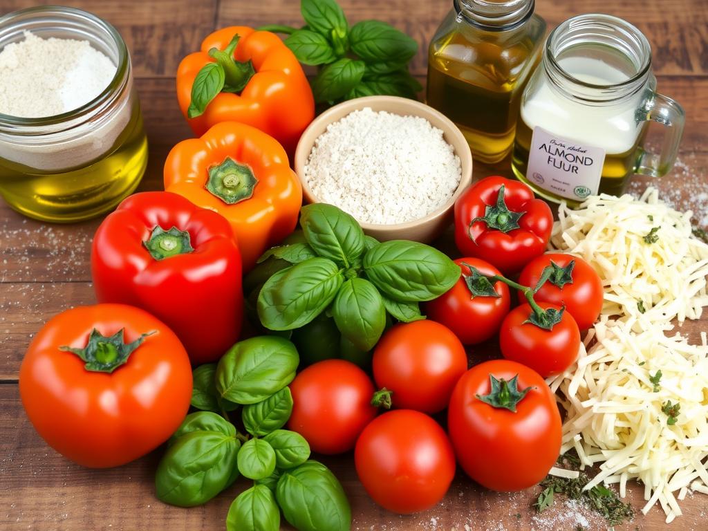 Ingredientes para pizza sin gluten